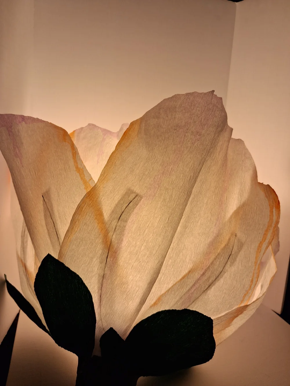 Handmade White Watercolor Floral Accent Hanging Light - Decorative Home Accent